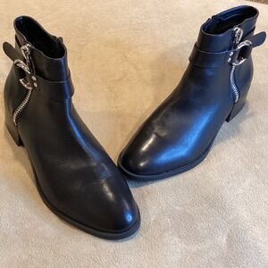 Steve Madden Deja Ankle Boot in Black, US Size 11, UK 9, EU 42.5. Block heel